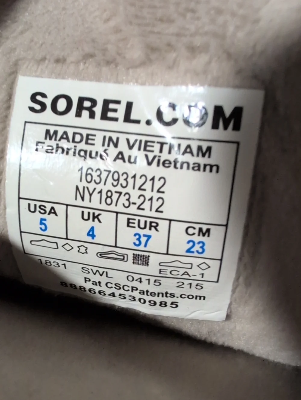 Sorel tan Campus Shorty Boot - Girls Size 5 Nwot